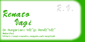 renato vagi business card